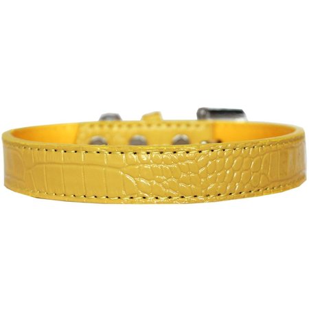 MIRAGE PET PRODUCTS Tulsa Plain Croc Dog CollarYellow Size 16 720-03 YWC16